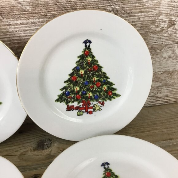 Sea Gull Christmas Heritage China Salad/Dessert Plates 7" Set Of 4 - Picture 4 of 13